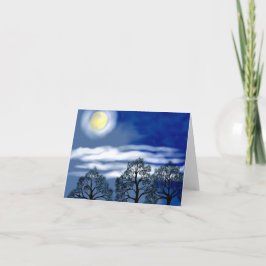 Trees in Moonlight-Notenkarte Karte