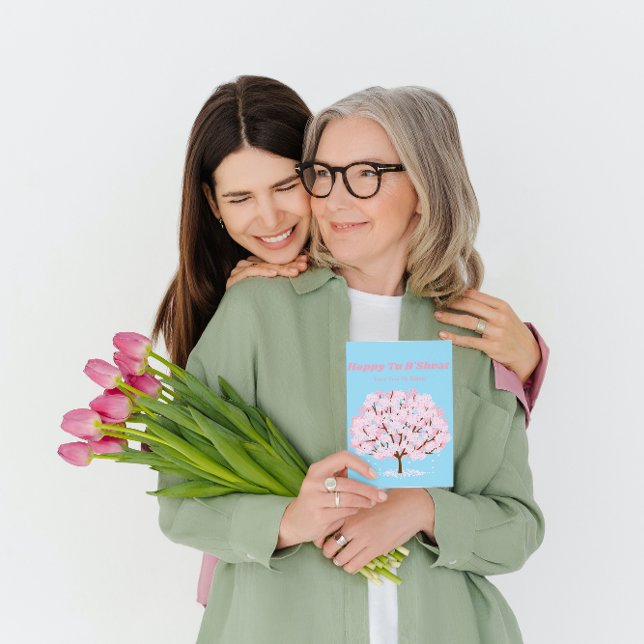 Trees Jewish Happy Tu B'shvat Bishvat Grueting Karte (Von Creator hochgeladen)
