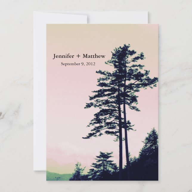 Trees Liebe l Celebrating Nature Custom Invitation Einladung (Vorderseite)