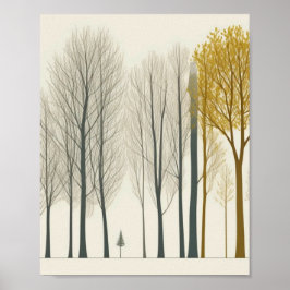 TREES ZUHAUSE WALL ART POSTER