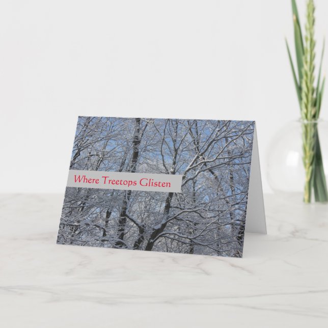 Treetops Glisten - Urlaub - Leere Innen Karte (Vorderseite)