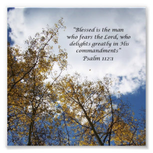 Treetops-Psalm-11:23 Scripture-Foto-Druck Fotodruck