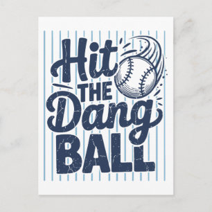 Treffe Den Verrückten Ball T-Shirt Lustiges Baseba Postkarte