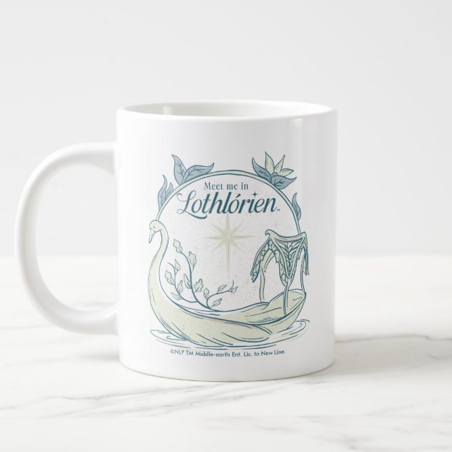 Treffe mich in LOTHLORIEN™ - Schwanenboot Jumbo-Tasse (Links)