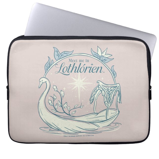 Treffe mich in LOTHLORIEN™ - Schwanenboot Laptopschutzhülle (Vorderseite)