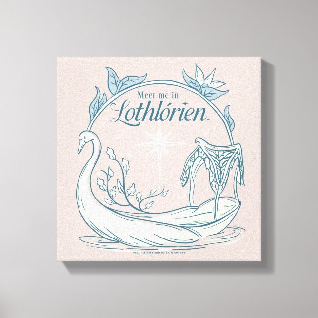Treffe mich in LOTHLORIEN™ - Schwanenboot Leinwanddruck (Vorderseite)