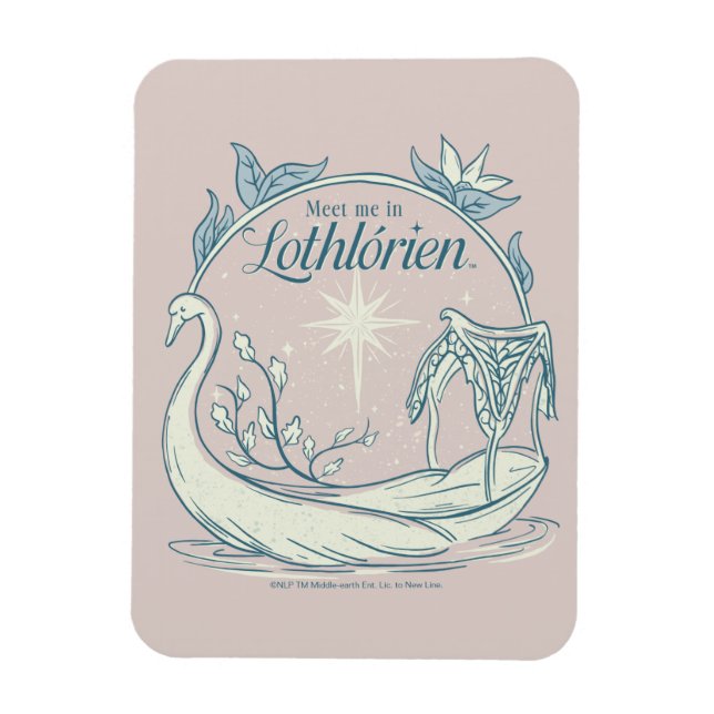 Treffe mich in LOTHLORIEN™ - Schwanenboot Magnet (Vertikal)