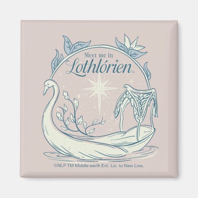 Treffe mich in LOTHLORIEN™ - Schwanenboot Magnet (Vorne)