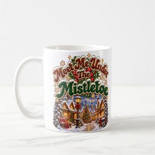 Treffe mich unter der Mistelzweig-Gemütliche Winte Kaffeetasse