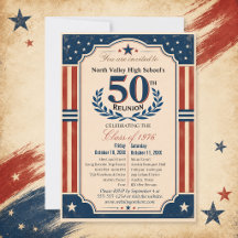 Treffen der 50. Abiturklasse Americana Rot Blau