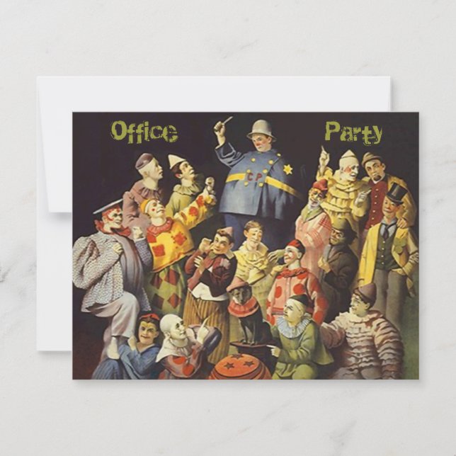 Treffen der Clowns des Party für soziale Einladung (Vorderseite)