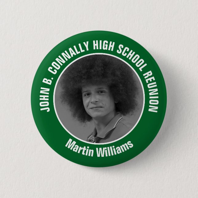 Treffen der Green High School - Jahrbuchfoto Button (Vorderseite)