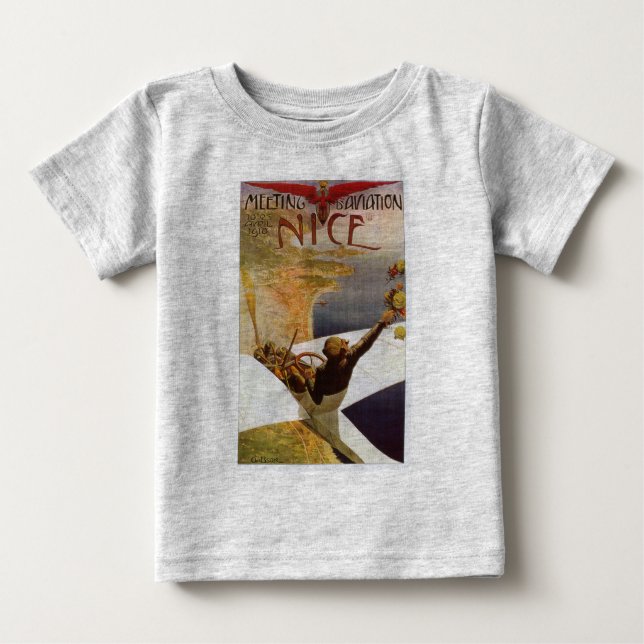 Treffen der Luftfahrt in Nizza Baby T-shirt (Vorderseite)