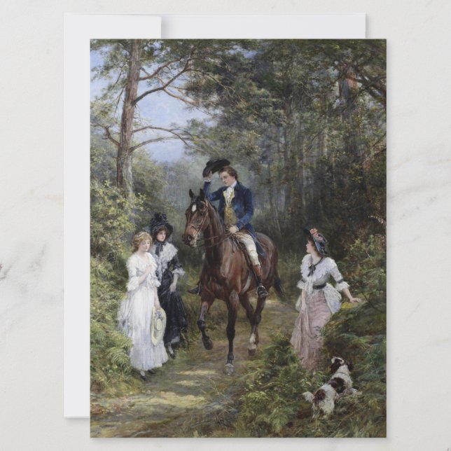 Treffen im Wald (von Heywood Hardy) Karte (Vorderseite)