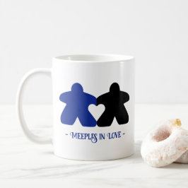 Treffen in Liebe, Blau und Schwarz Tasse