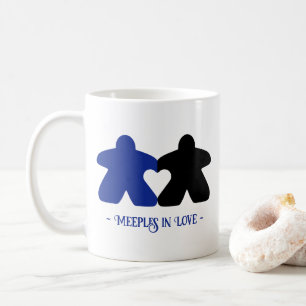 Treffen in Liebe, Blau und Schwarz Tasse