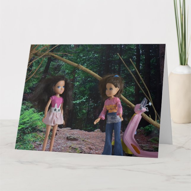 Treffen mit meiner Schwester im Wald Karte (Vorderseite)