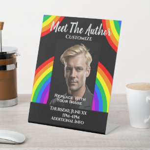 Treffen Sie den LBGTQ-Regenbogen des Autors Sockelschild