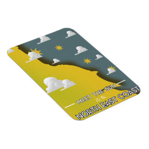 Treffen Sie die Sonne an der Nordostküste Magnet