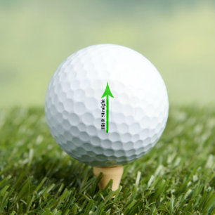 Treffen Sie es gerade Grüner Pfeil Golfball