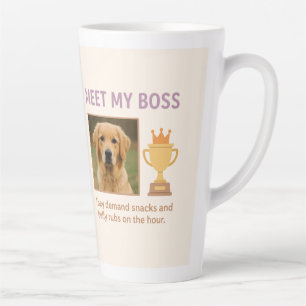 Treffen Sie mein Boss- Funny Custom Pet Foto Milchtasse