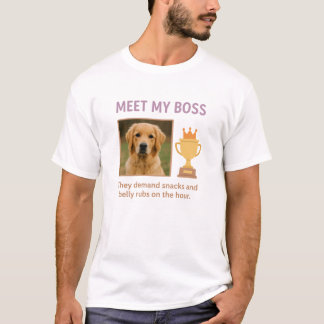 Treffen Sie mein Boss- Funny Custom Pet Foto T-Shirt