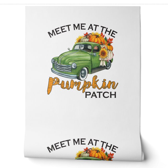 Treffen Sie mich am Pumpkin Patch Lieferwagen Fall Tapete (Abrollen)