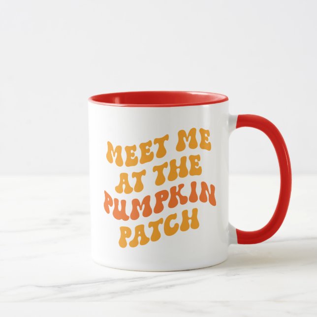 Treffen Sie mich am Pumpkin Patch Tasse (Rechts)