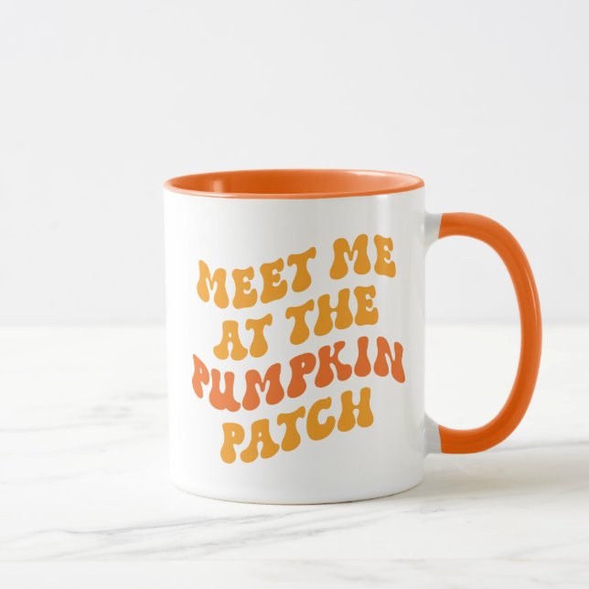 Treffen Sie mich am Pumpkin Patch Tasse (Rechts)