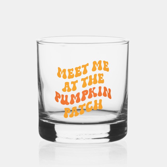 Treffen Sie mich am Pumpkin Patch Whiskyglas (Vorderseite)