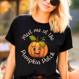 Treffen Sie mich am Pumpkin Patch Winking Pumpkin T-Shirt