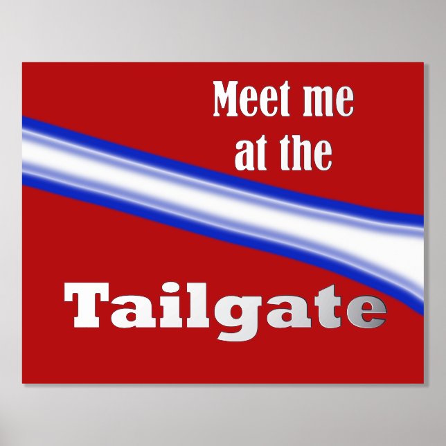 Treffen Sie mich am Tailgate Foliendrucke (Vorderseite)