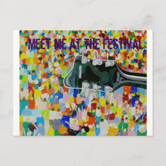 Treffen Sie mich auf dem Festival Postkarte