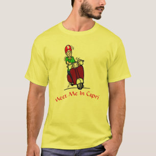 Treffen Sie mich im Capri Scooter Rider T - Shirt