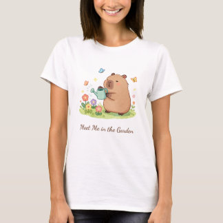 Treffen Sie mich im Garten – Süße Gartencapybara T-Shirt