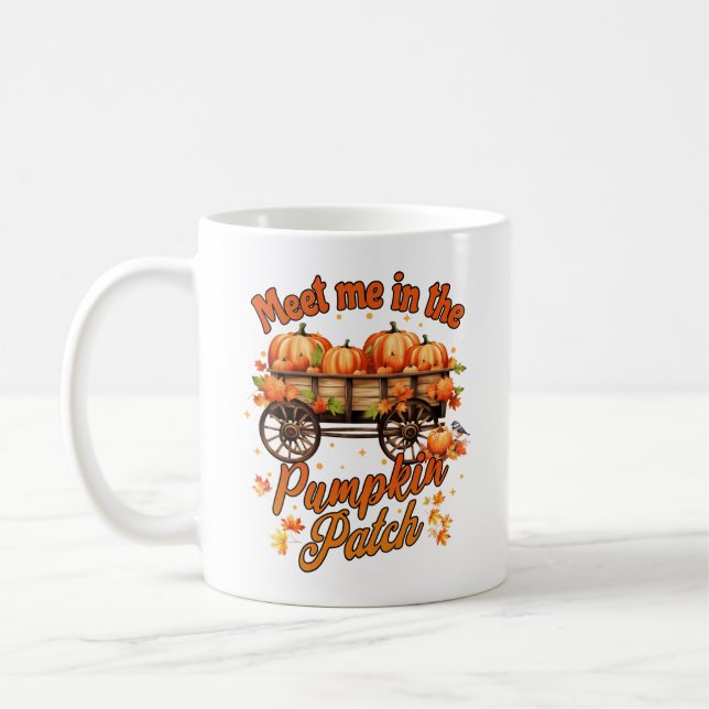 Treffen Sie mich im Pumpkin Patch Kaffeetasse (Links)