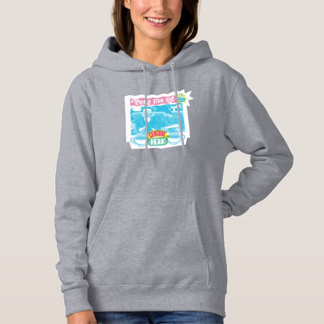 Treffen Sie mich im zentralen Perk Neon Graphic Hoodie (Vorderseite)