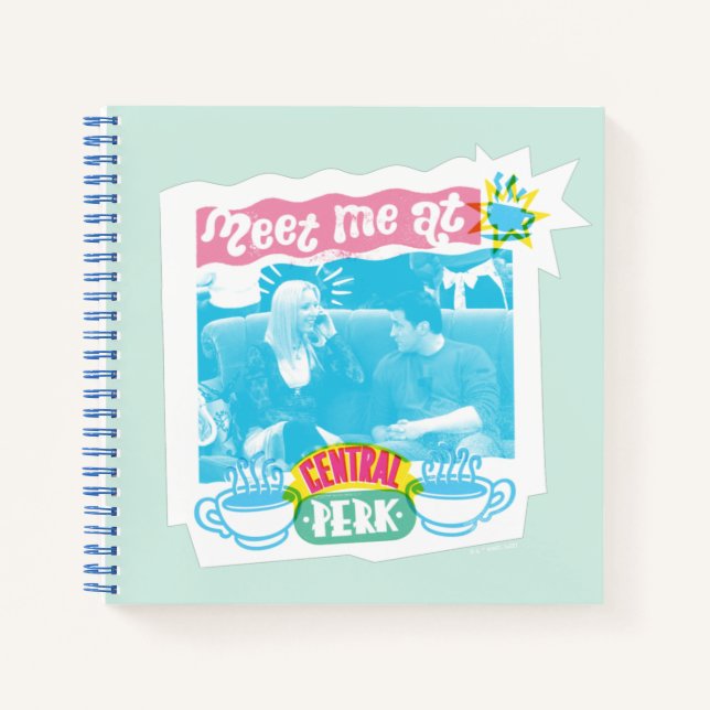 Treffen Sie mich im zentralen Perk Neon Graphic Notizbuch (Vorderseite)