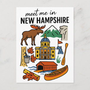 Treffen Sie mich in den New Hampshire Mountains Ma Postkarte