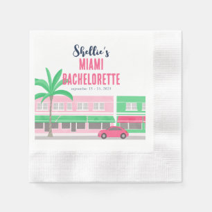 Treffen Sie mich in Miami Junggesellinnenabschied Serviette