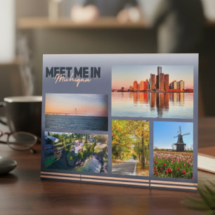 Treffen Sie mich in Michigan Postkarte