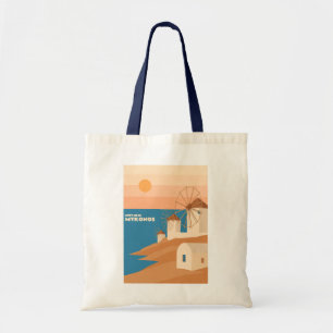 Treffen Sie mich in Mykonos: Minimalistische griec Tragetasche