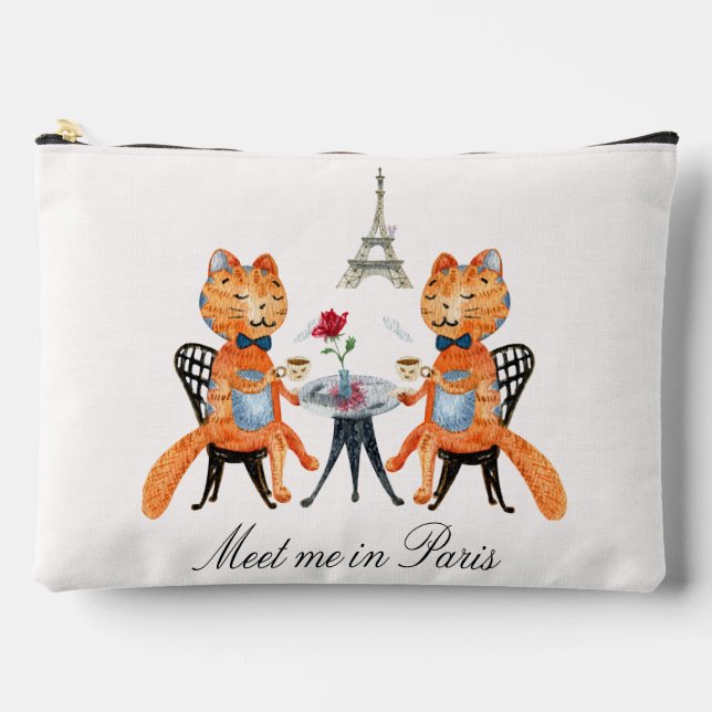 Treffen Sie mich in Paris große Zubehörtasche (Vorderseite)