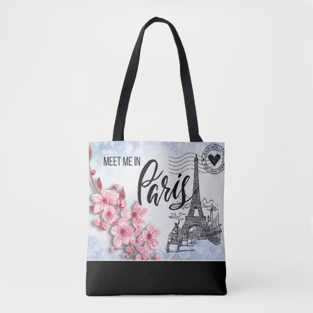 Treffen Sie mich in Paris Tote Bag Tasche (Vorderseite)