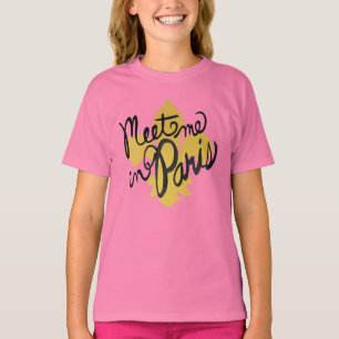 Treffen Sie mich in Parisschwarzem und -gold T-Shirt