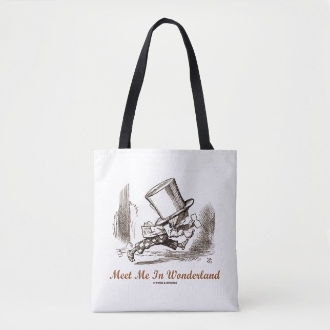 Treffen Sie mich in Wonderland Mad Hatter Running Tasche (Vorderseite)
