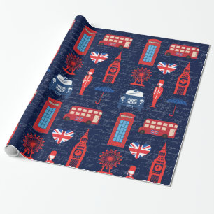 Treffen Sie mich mit dem Londoner Wrapping Paper Geschenkpapier