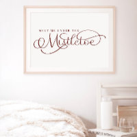 Treffen Sie mich unter dem Mistletoe Holiday Poste