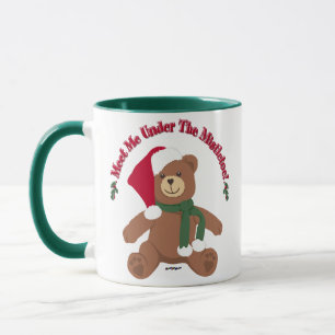 Treffen Sie mich unter dem Mistleton! Christmas Te Tasse