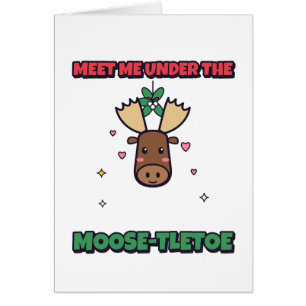 Treffen Sie mich unter der Elch-Schlehe Weihnachts
